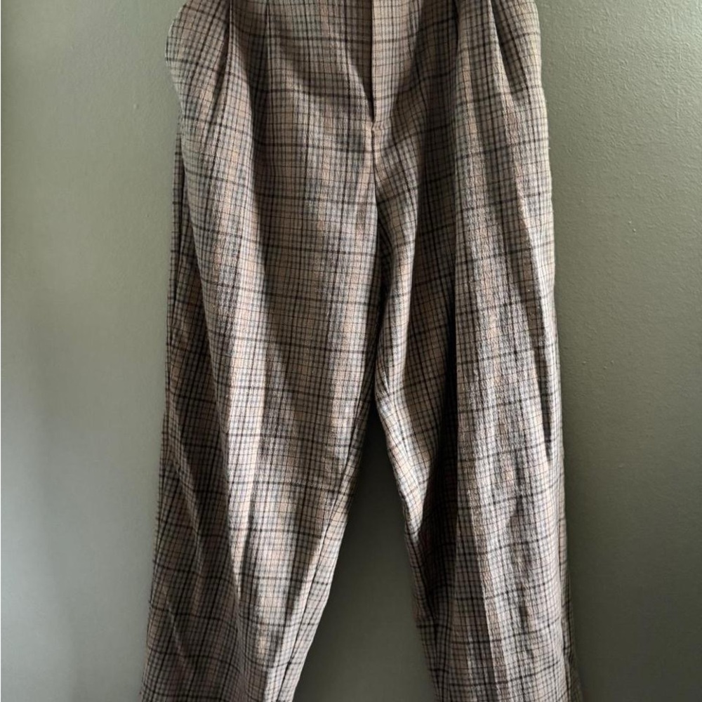 Madewell women’s Checkered Dress Pants - Beige and Black size 4